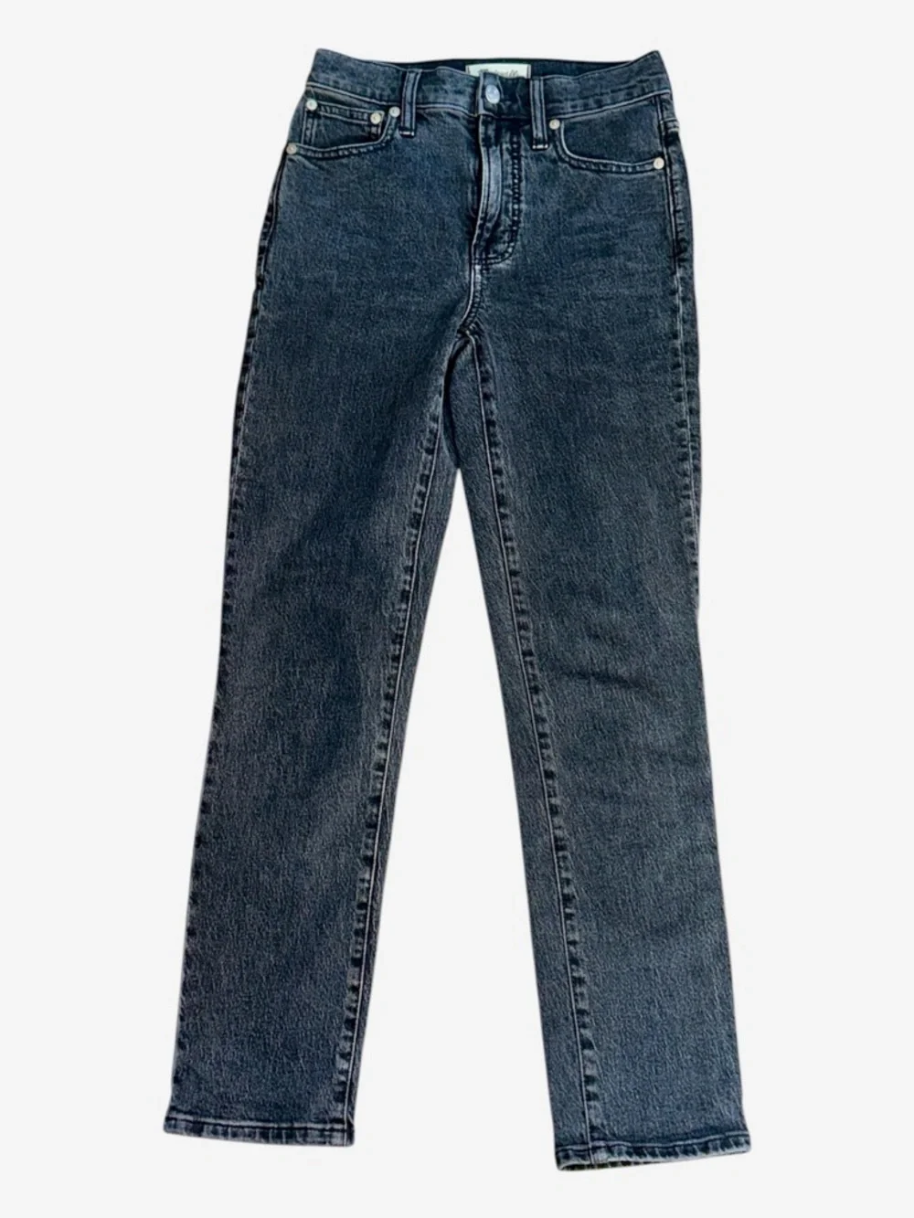 MADEWELL The Perfect Vintage Jeans High Rise Gray Wash Stretchy Size 23 EUC - Picture 2 of 11